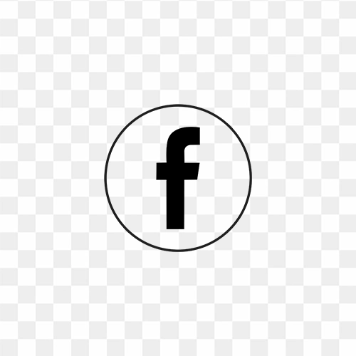 Facebook black icon transparent png